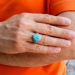 Handmade Turquoise Ring for Men: Rustic Sterling Silver, Vintage Style - Image 8
