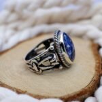Vintage Sodalite Gemstone Ring – Sterling Silver Boho Jewelry - Image 4