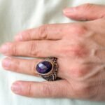 Faceted Amethyst Ring for Men: Sterling Silver, Handmade February Birthstone - Image 7