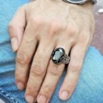 925 Sterling Silver Oval Black Onyx Ring - Ottoman Style Turkish Jewelry - Bold Statement Ring - Image 4