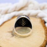 Sterling Silver Lion Ring: Black Onyx Stone, Gothic Warrior Jewelry - Image 10