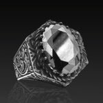 Vintage Art Deco Sterling Silver Black Onyx Ring: Turkish Handmade