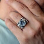 Handmade Sterling Silver Quartz Ring - Modern Mens Statement Jewelry - Image 9