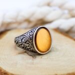 Sterling Silver Tiger's Eye Signet Ring: Natural Brown Gemstone - Image 3