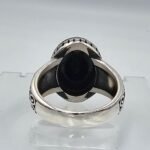 925 Sterling Silver Oval Black Onyx Ring - Ottoman Style Turkish Jewelry - Bold Statement Ring - Image 10