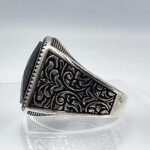 Mens Handmade Ring, Radiant Gemstone Ring, Black Onyx Men Silver Ring, 925 Sterling Silver Men Ring, Anniversary Gifts - Image 8