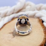Rainbow Moonstone Sterling Silver Ring: Boho Healing Crystal Jewelry - Image 10