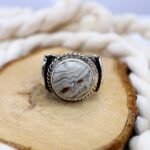 Sterling Silver Crazy Lace Agate Ring: Handcrafted Statement Jewelry - Image 3