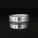 Sterling Silver Curb Chain Ring: Unisex Gothic Band - Image 4