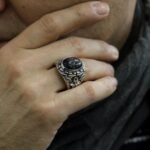Handmade Sterling Silver Star Sapphire Ring – Dark Blue Gemstone - Image 6