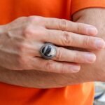 Zebra Jasper Ring for Men: Sterling Silver Rustic Tribal Band - Image 7