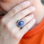 Vintage Sodalite Gemstone Ring – Sterling Silver Boho Jewelry - Image 8