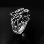 Celtic Wolf Ring: 925 Sterling Silver, Men's Spirit Animal Jewelry