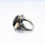 Handmade Labradorite Sterling Silver Ring - Boho Mens Statement Jewelry - Image 5