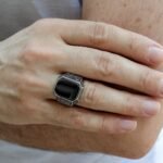 Black Onyx Sterling Silver Signet Ring - Square Stone, Mens Jewelry - Image 7