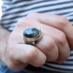 Handmade Labradorite Sterling Silver Ring - Boho Mens Statement Jewelry - Image 9