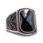 Mens Handmade Ring, Radiant Gemstone Ring, Black Onyx Men Silver Ring, 925 Sterling Silver Men Ring, Anniversary Gifts - Image 7