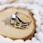 Handmade Sterling Silver Quartz Ring - Modern Mens Statement Jewelry - Image 6