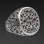 Sterling Silver Mens Celtic Ring: Handmade Vintage Jewelry