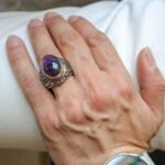 Faceted Amethyst Ring for Men: Sterling Silver, Handmade February Birthstone - Image 8