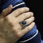 Handmade Sterling Silver Star Sapphire Ring – Dark Blue Gemstone - Image 8