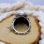 Bold Sterling Silver Mens Ruby Ring – Vintage July Birthstone - Image 9