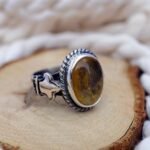 Sterling Silver Citrine Ring yellow gemstone November birthstone jewelry