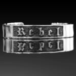 Oxidized Rebel Cuff Bracelet handcrafted sterling silver bracelet for men