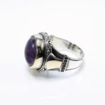 Handmade Sterling Silver Amethyst Ring - Spiritual Men's Jewelry - Image 5