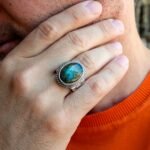 Handmade Labradorite Sterling Silver Ring: Men's Boho Viking Jewelry - Image 6