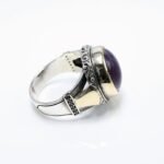 Handmade Sterling Silver Amethyst Ring - Spiritual Men's Jewelry - Image 6