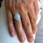 Rainbow Moonstone Sterling Silver Ring: Boho Healing Crystal Jewelry - Image 9