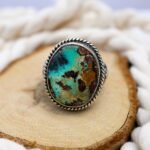 Powerful Turquoise Mens Ring – Handmade Sterling Silver Ottoman Style - Image 4