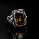 Emerald-Cut Sultanite Sterling Silver Ring: Color-Changing Gemstone