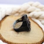 Sterling Silver Wolf Head Sword Ring - Viking Gothic Jewelry - Image 5