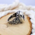 Zebra Jasper Ring for Men: Sterling Silver Rustic Tribal Band - Image 4