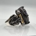 Rainbow Mystic Topaz Ring: Mid-Century 925 Sterling Silver, Bronze Accents - Image 8