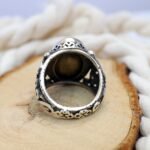 Handmade Turquoise Ring for Men: Sterling Silver Boho Statement Jewelry - Image 10
