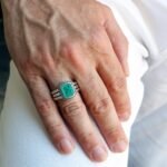 Radiant Emerald Cut Green Paraiba Ring – Sterling Silver Neon Statement - Image 7