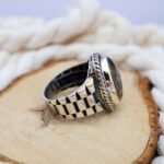 Handmade Labradorite Sterling Silver Ring: Men's Boho Viking Jewelry - Image 5