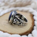 Vintage Sodalite Gemstone Ring – Sterling Silver Boho Jewelry - Image 5