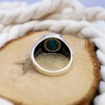 Minimalist Turquoise Ring for Men: Sterling Silver Boho Band - Image 10