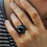 Vintage Art Deco Sterling Silver Black Onyx Ring: Turkish Handmade - Image 2