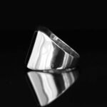 Black Onyx Signet Ring: Chunky Sterling Silver Bohemian Ring - Image 5