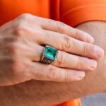 Radiant Paraiba Tourmaline Ring – Emerald Cut Sterling Silver Statement - Image 8