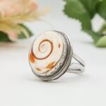 Shiva Eye Shell Ring, Sterling Silver Boho Statement Jewelry - Image 6