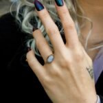 Handmade Oval Moonstone Ring in 925 Sterling Silver, Gold Bezel Gemstone Ring for Her - Image 8