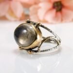 Natural Oval Rutile Quartz Ring in 925 Sterling Silver, Handmade Statement Ring for Her - Image 7