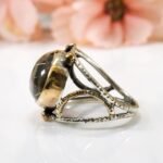Natural Oval Rutile Quartz Ring in 925 Sterling Silver, Handmade Statement Ring for Her - Image 10