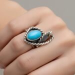 Handmade Turquoise Ring, Sterling Silver Statement Ring, Artisan Boho Jewelry, Natural Turquoise - Image 4